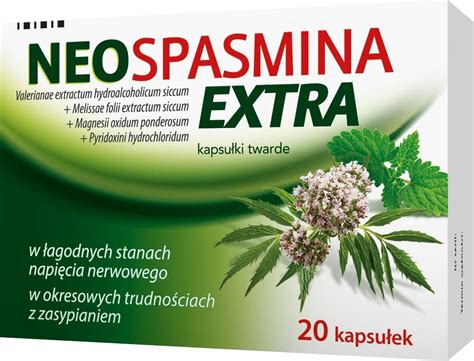 neospasmina extra opinie|Lek na układ nerwowy Neospasmina Extra 20 kaps.